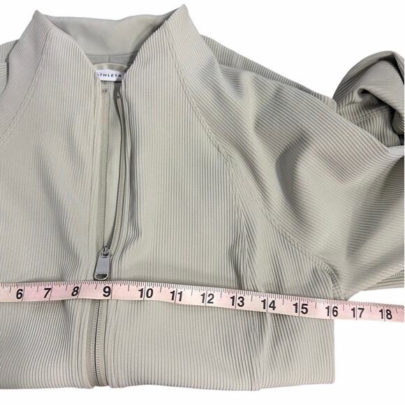 Athleta Salutation Jacket Beige Size M Full Zip Stretch Activewear - Picture 5 of 7
